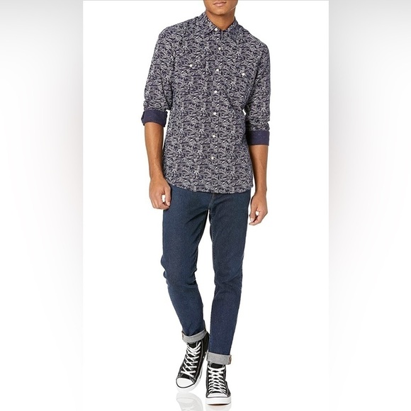 Goodthreads Men's Slim-Fit Long-Sleeve Linen and Cotton Blend Shirt- Small - Picture 5 of 12